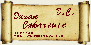 Dušan Čakarević vizit kartica